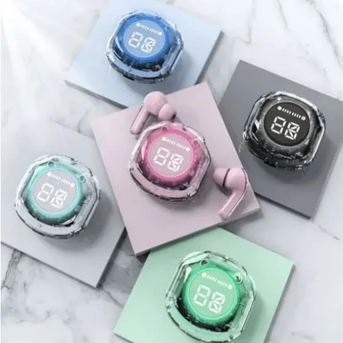 QCY Wireless Earphones Bluetooth 5.3 Transparent Display Design TWS True Wireless Earbuds