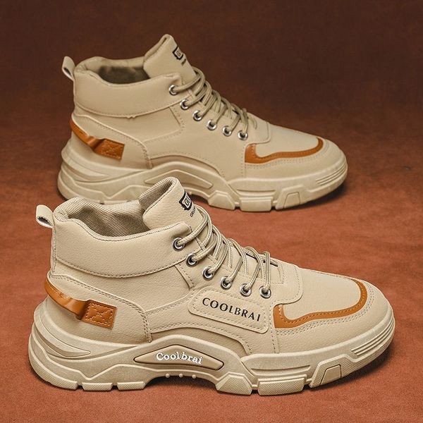 High-Top Men's Shoes 2025 Summer New Workwear Style Outdoor Mountaineering Non-Slip Wear-Resistant Boots