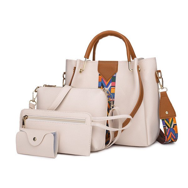 bag European and American cross-border tote women's bag 2025 new hand-held single shoulder retro four-piece messenger bag