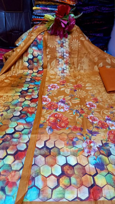 কটন বনফুল জয়পুরী থ্রিপিস/ Three pieces