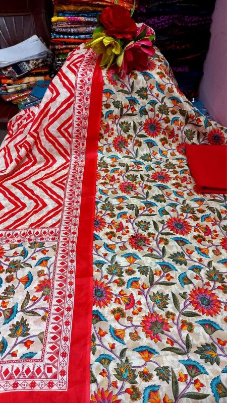 কটন বনফুল জয়পুরী থ্রিপিস/ Three pieces