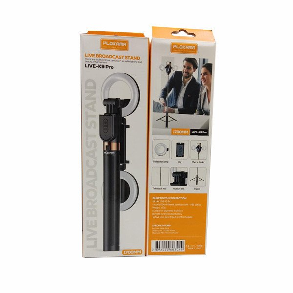 Plokama Live Broadcast Stand 1.7m Model No. LIVE-K9 Pro / selfie stick
