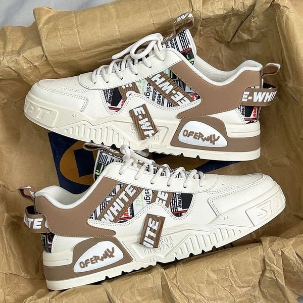 Imported men's shoes spring and summer breathable 2025 new trendy brand thick-soled sports casual shoes