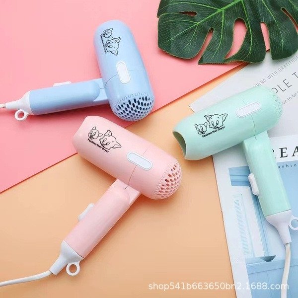 Foldable portable hair dryer student dormitory low power mini