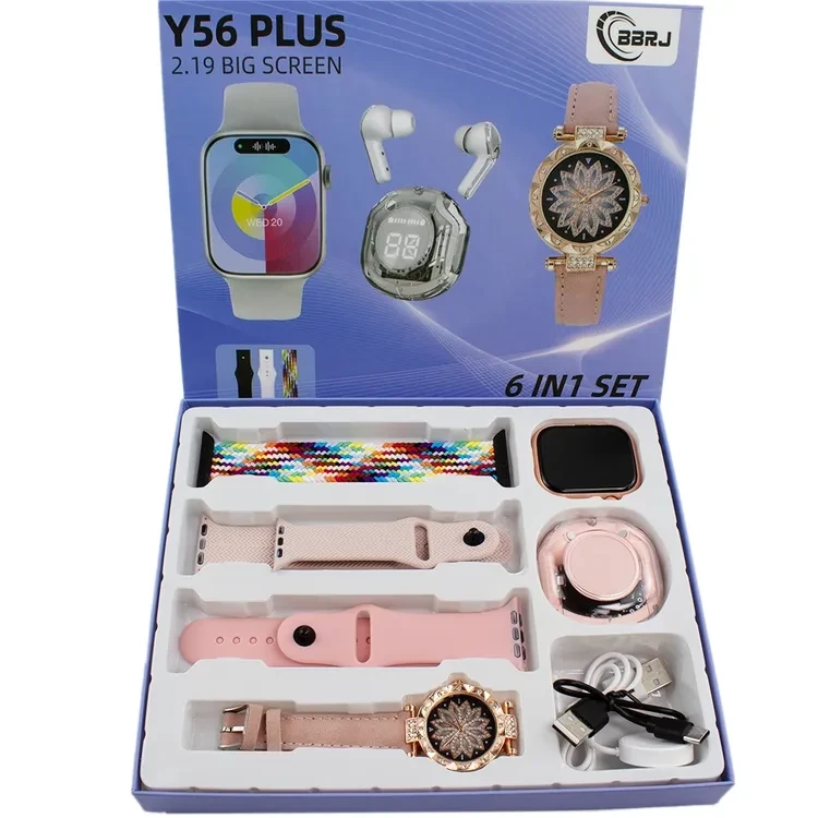Y56 Plus Smartwatch 6 in 1 Set